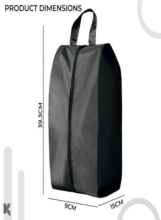 Nityasiddh 2-Pc Nylon Shoe Organizer Shoe Bag Pouches, Travel Shoe Cover for Travelling, Travel Essentials Shoe Storage Bag with Zipper, Vertical Shoe Bag - Image 5
